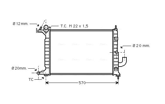 Kylare, motorkylning OLA2221 Ava Quality Cooling