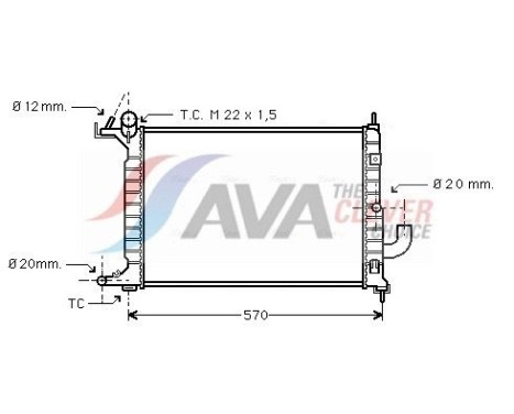 Kylare, motorkylning OLA2221 Ava Quality Cooling