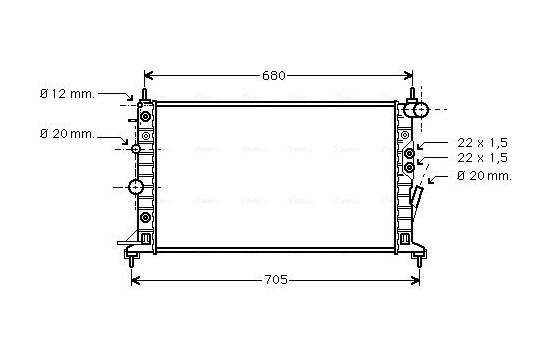 Kylare, motorkylning OLA2222 Ava Quality Cooling