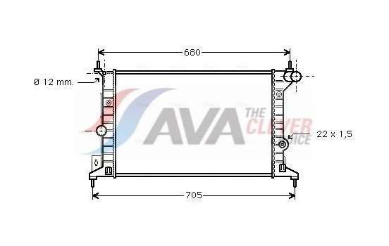 Kylare, motorkylning OLA2242 Ava Quality Cooling