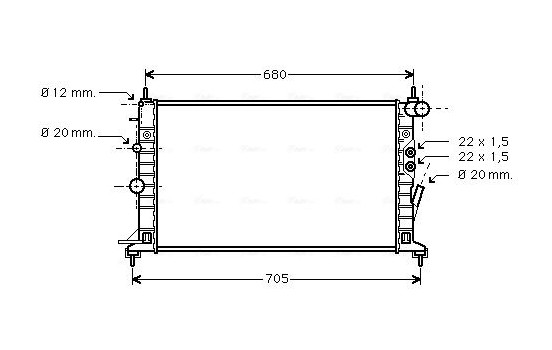 Kylare, motorkylning OLA2359 Ava Quality Cooling