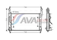 Kylare, motorkylning OLA2424 Ava Quality Cooling