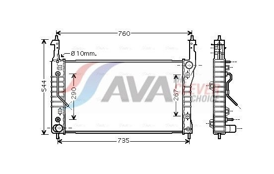 Kylare, motorkylning OLA2424 Ava Quality Cooling