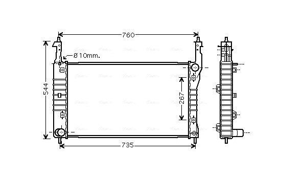 Kylare, motorkylning OLA2432 Ava Quality Cooling