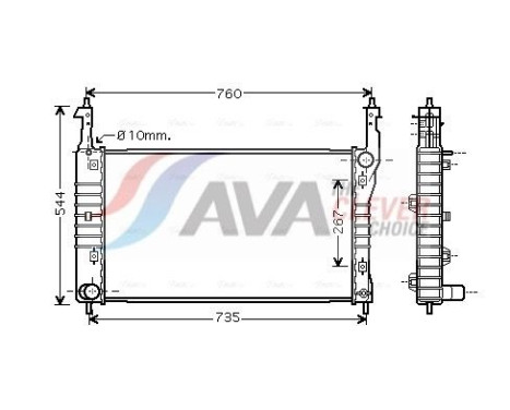 Kylare, motorkylning OLA2432 Ava Quality Cooling