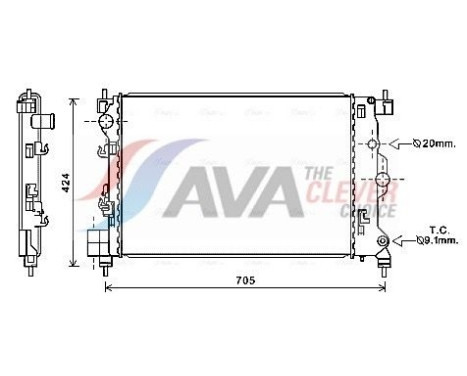 Kylare, motorkylning OLA2666 Ava Quality Cooling