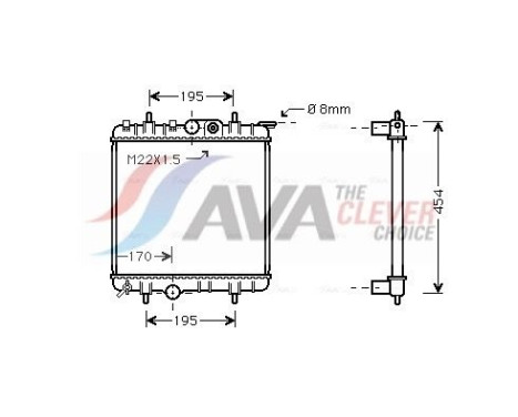 Kylare, motorkylning PE2188 Ava Quality Cooling