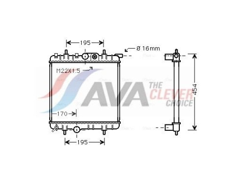 Kylare, motorkylning PE2243 Ava Quality Cooling