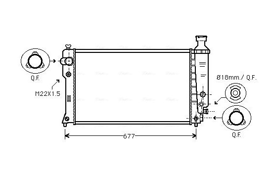 Kylare, motorkylning PEA2131 Ava Quality Cooling