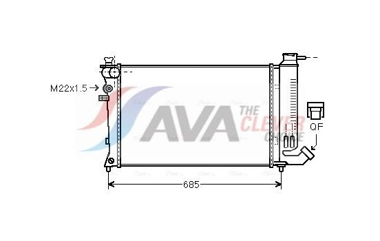 Kylare, motorkylning PEA2141 Ava Quality Cooling