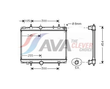 Kylare, motorkylning PEA2198 Ava Quality Cooling
