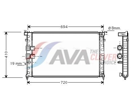 Kylare, motorkylning PEA2231 Ava Quality Cooling