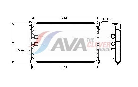 Kylare, motorkylning PEA2231 Ava Quality Cooling