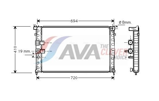 Kylare, motorkylning PEA2232 Ava Quality Cooling