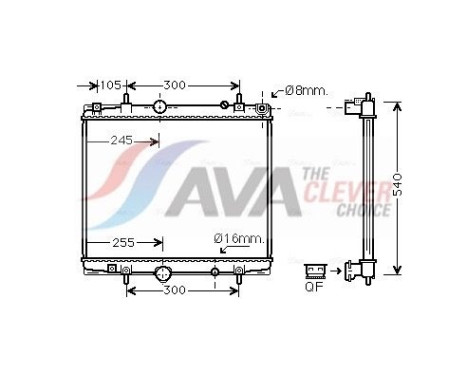 Kylare, motorkylning PEA2237 Ava Quality Cooling