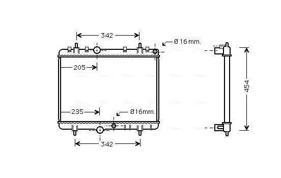 Kylare, motorkylning PEA2249 Ava Quality Cooling