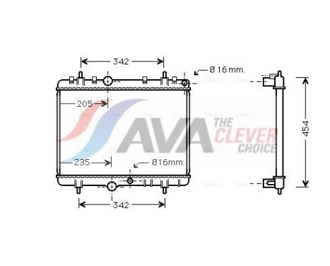 Kylare, motorkylning PEA2249 Ava Quality Cooling