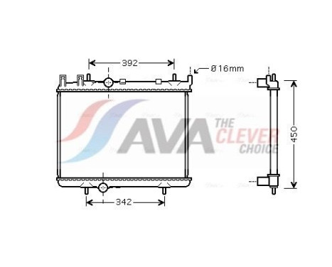 Kylare, motorkylning PEA2263 Ava Quality Cooling