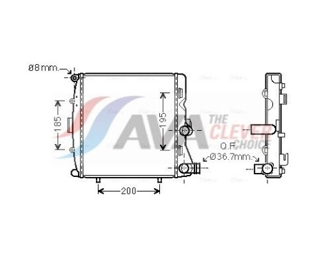 Kylare, motorkylning PR2054 Ava Quality Cooling