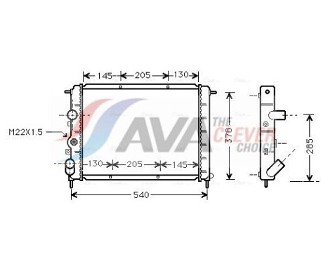 Kylare, motorkylning RT2258 Ava Quality Cooling