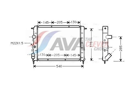 Kylare, motorkylning RT2258 Ava Quality Cooling