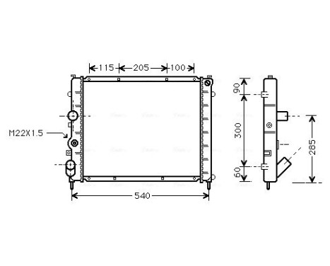 Kylare, motorkylning RTA2174 Ava Quality Cooling