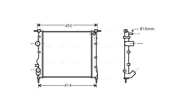 Kylare, motorkylning RTA2261 Ava Quality Cooling