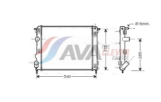 Kylare, motorkylning RTA2272 Ava Quality Cooling