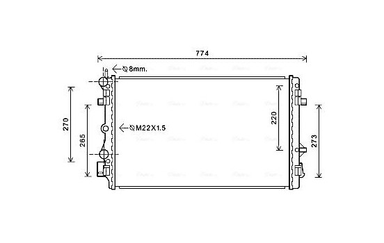 Kylare, motorkylning SA2021 Ava Quality Cooling