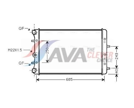 Kylare, motorkylning SAA2006 Ava Quality Cooling