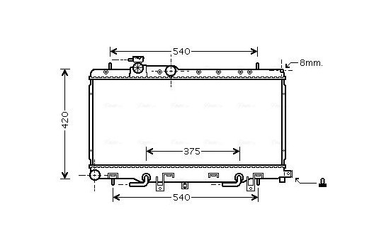 Kylare, motorkylning SU2051 Ava Quality Cooling