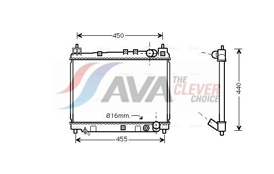 Kylare, motorkylning TO2258 Ava Quality Cooling