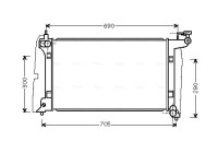 Kylare, motorkylning TO2302 Ava Quality Cooling