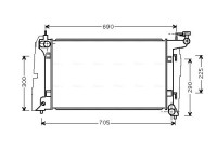 Kylare, motorkylning TO2323 Ava Quality Cooling