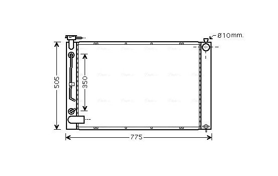 Kylare, motorkylning TO2343 Ava Quality Cooling