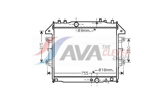 Kylare, motorkylning TO2432 Ava Quality Cooling