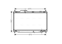Kylare, motorkylning TO2461 Ava Quality Cooling