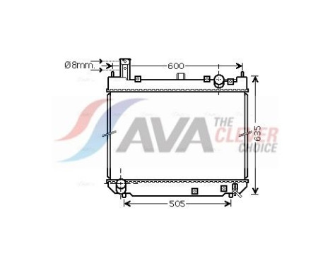 Kylare, motorkylning TO2488 Ava Quality Cooling