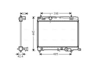 Kylare, motorkylning TO2498 Ava Quality Cooling