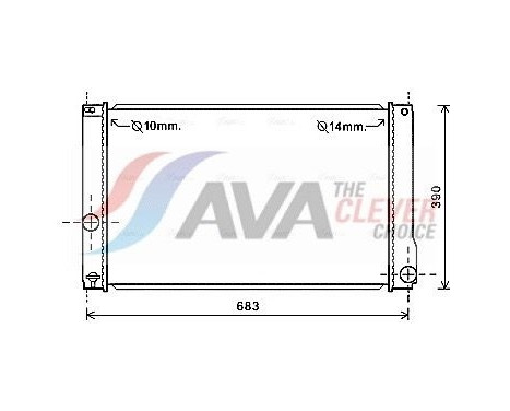 Kylare, motorkylning TO2608 Ava Quality Cooling