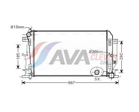 Kylare, motorkylning VN2271 Ava Quality Cooling