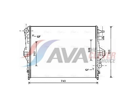 Kylare, motorkylning VNA2316 Ava Quality Cooling