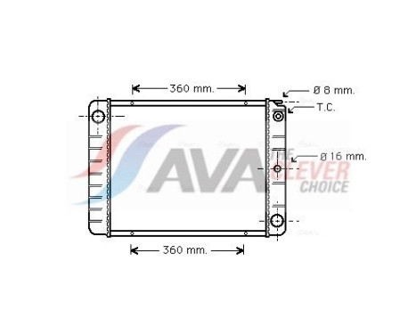 Kylare, motorkylning VO2027 Ava Quality Cooling