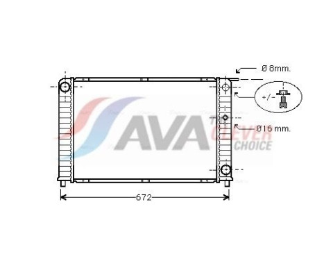 Kylare, motorkylning VO2088 Ava Quality Cooling