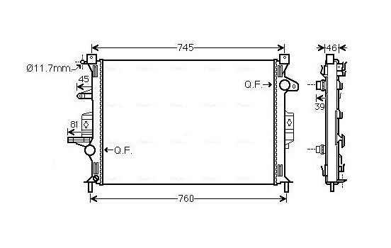 Kylare, motorkylning VO2186 Ava Quality Cooling