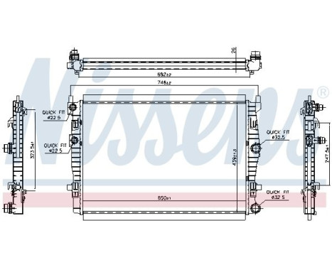 Radiator 606267 Nissens, bild 5