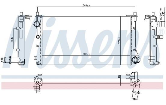 Radiator 606345 Nissens