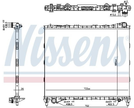Radiator 606799 Nissens