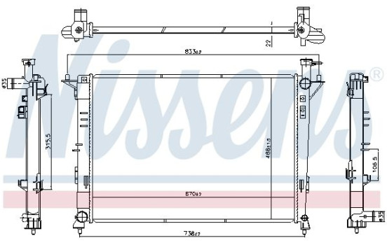 Radiator 606824 Nissens