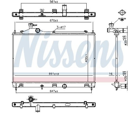 Radiator 607027 Nissens